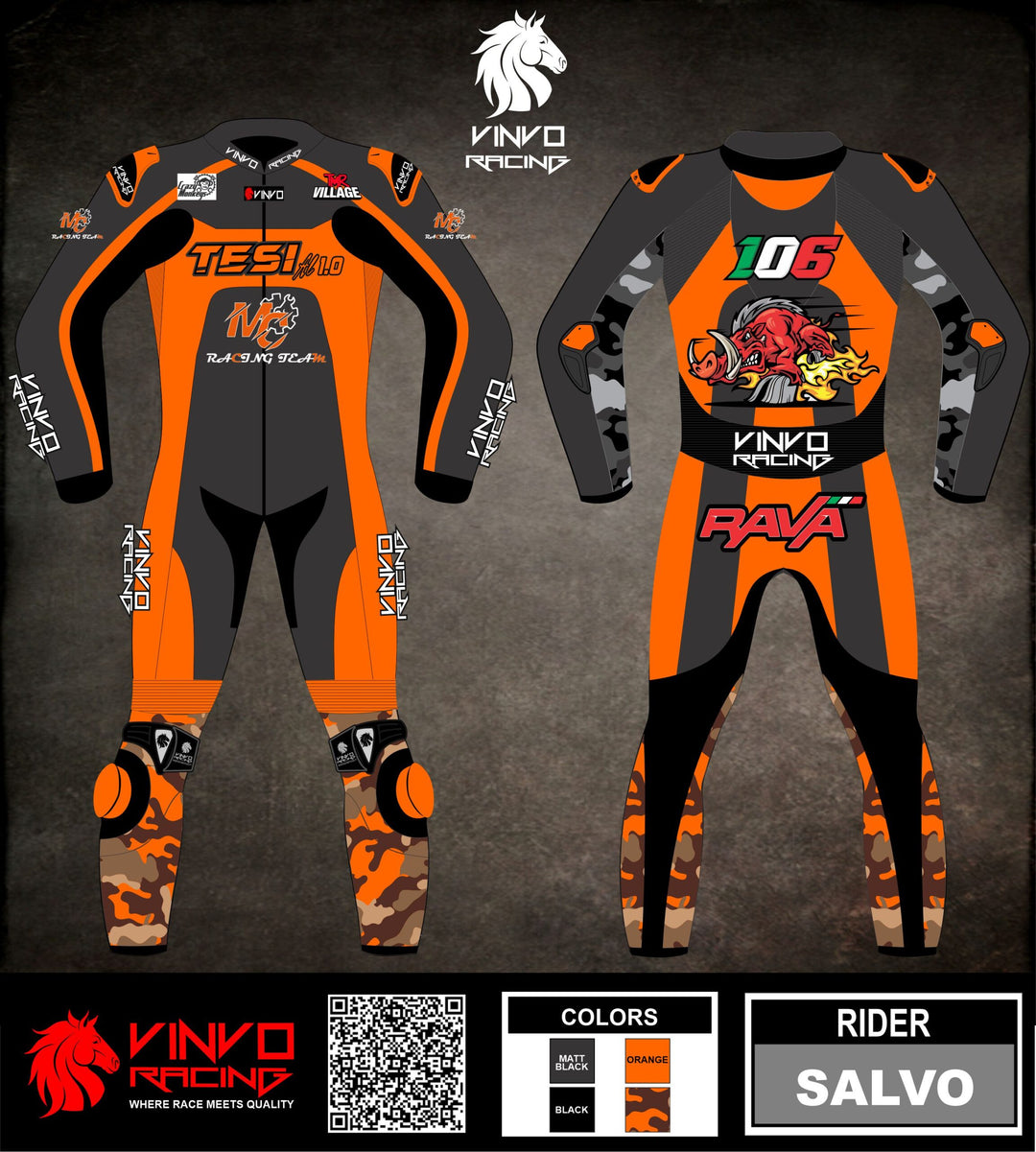 Custom Kangaroo Leather Race Suit
