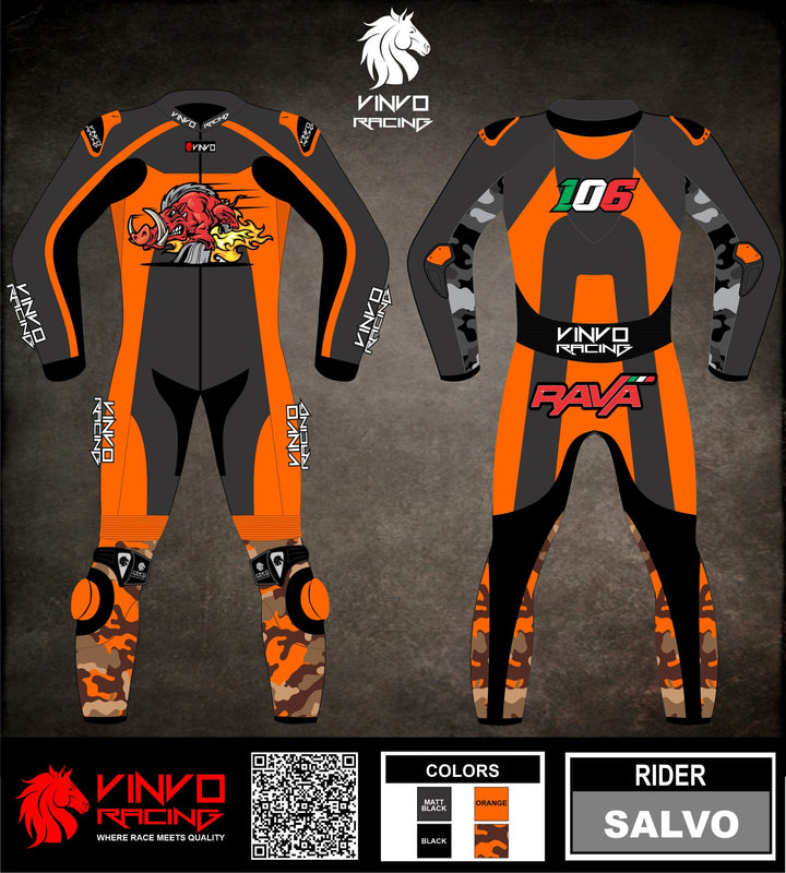 Custom Kangaroo Leather Race Suit