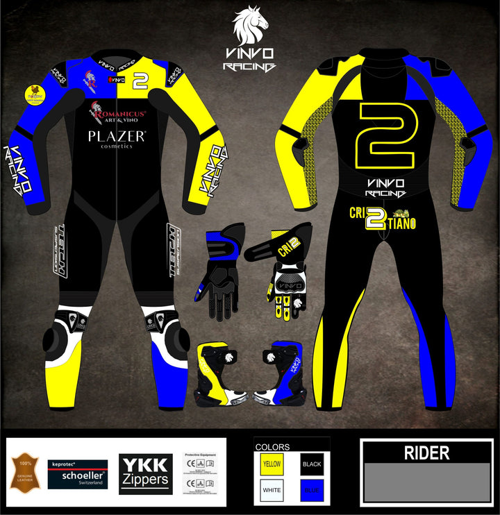 Custom Cowhide Leather Race Suit