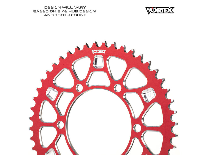 Vortex V4 Rear Sprocket 420 (206) — Red