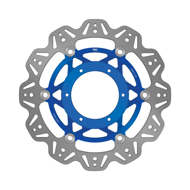 EBC 01-06 Honda CBR 600 F4i Sport Injection Model Front Left/Right Vee Floating Rotor — VR1141 — Blue hub