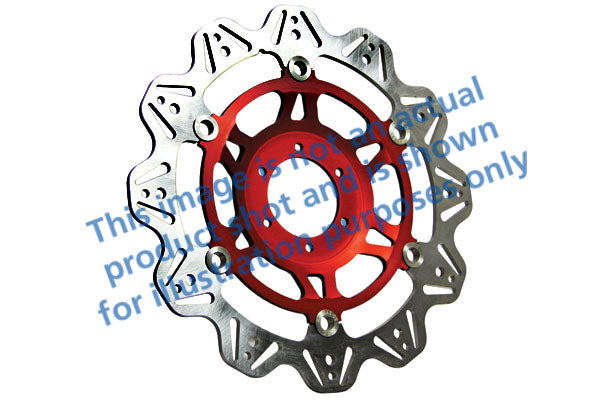 EBC 91-92 Yamaha FZR 400 RR Front Left/Right Vee Floating Rotor — VR2001 — Red hub