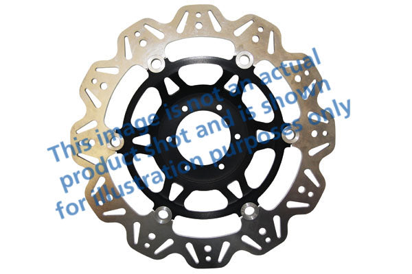 EBC 08-16 Yamaha YZF-R6 310mm Rotor Front Left/Right Vee Floating Black Rotor — VR2105BLK