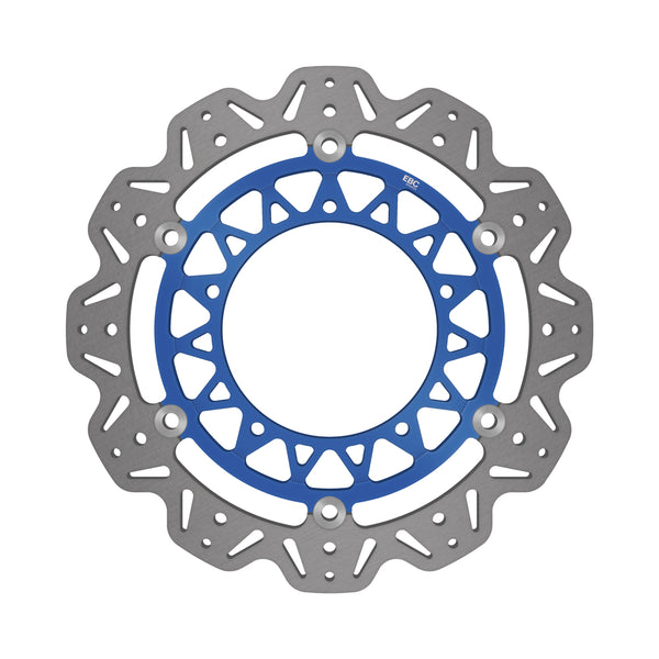 EBC 17-22 Yamaha YZF-R6 H 320mm Rotor Front Left/Right Vee Floating Blue Rotor — VR2124BLU