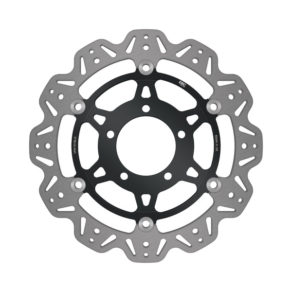 EBC 08-10 Kawasaki ZX10 R Ninja ZX 1000 E8F Front Left/Right Vee Floating Black Rotor — VR4161BLK