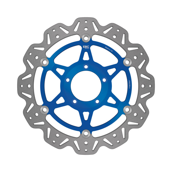 EBC 04-06 Ducati 749 Dark Monoposto/Biposto Front Left/Right Vee Floating Blue Rotor — VR622BLU