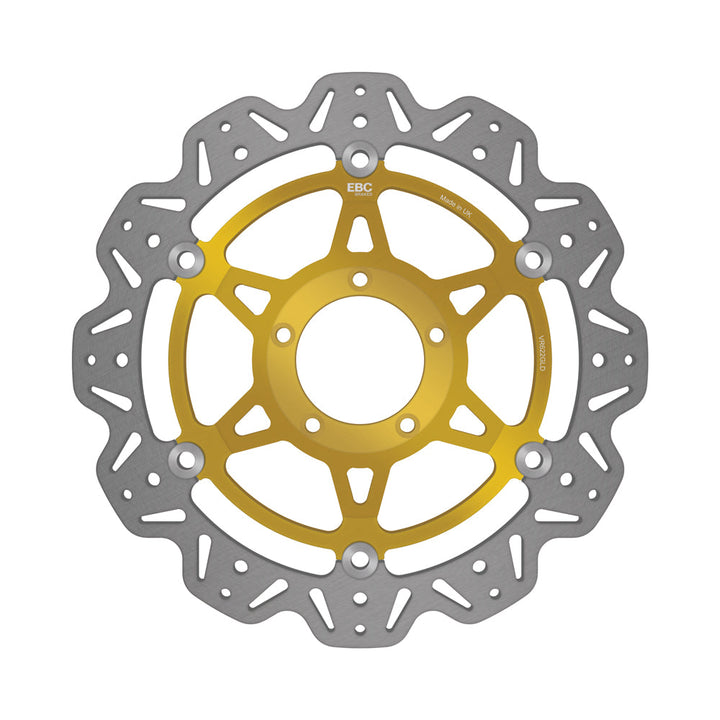 EBC 04-06 Ducati 749 Dark Monoposto/Biposto Front Left/Right Vee Floating Rotor — VR622 — Gold hub