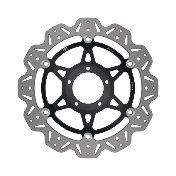 EBC 08-10 Ducati 848 Radial 2 Pad Caliper Front Left/Right Vee Floating Black Rotor — VR843BLK