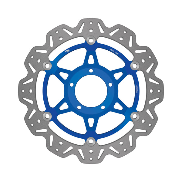 EBC 08-10 Ducati 848 Radial 2 Pad Caliper Front Left/Right Vee Floating Blue Rotor — VR843BLU