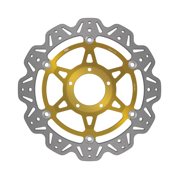 EBC 08-10 Ducati 848 Radial 2 Pad Caliper Front Left/Right Vee Floating Gold Rotor — VR843GLD