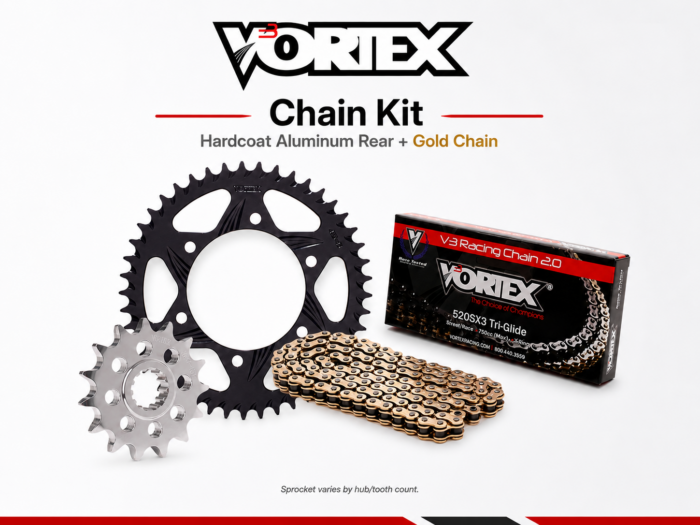 Vortex V3 2.0 Chain and Sprocket Kit — Yamaha MT-03 / YZF-R3 15-26 — OEM 520