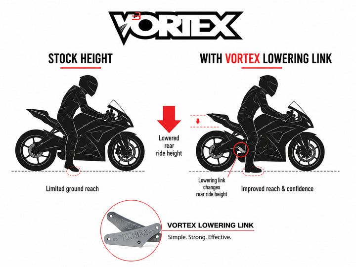 Vortex 13-18 Honda CBR500R Lowering Link Kit — Silver (LL218)