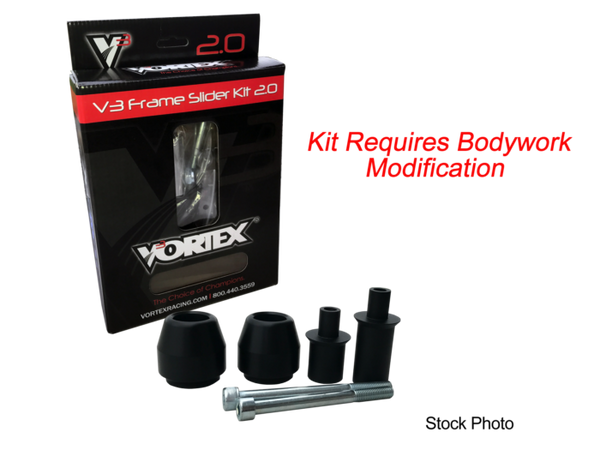 Vortex 01-02 Suzuki GSX-R 1000 V3 2.0 Frame Slider Kit — Modification Required (SR147)