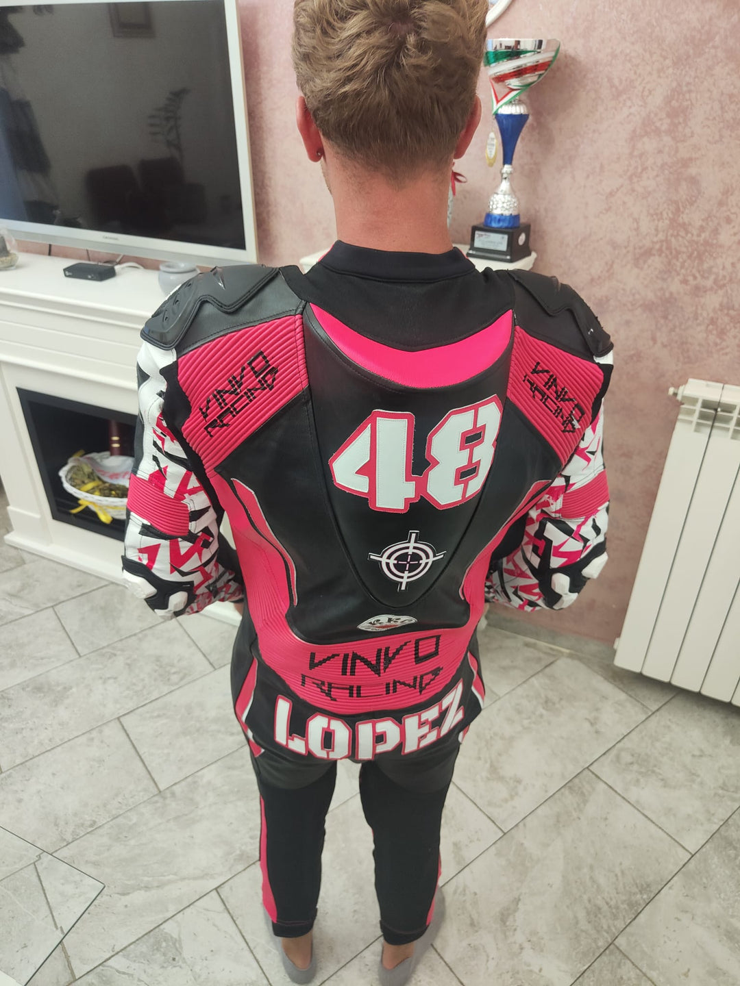 Custom Kangaroo Leather Race Suit