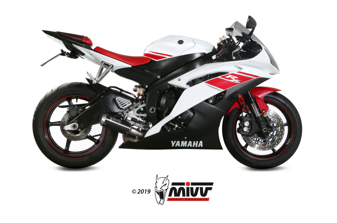 MIVV MK3 Black Slip-On Exhaust (Y.021.LM3B) for 2006-2016 Yamaha YZF-R6