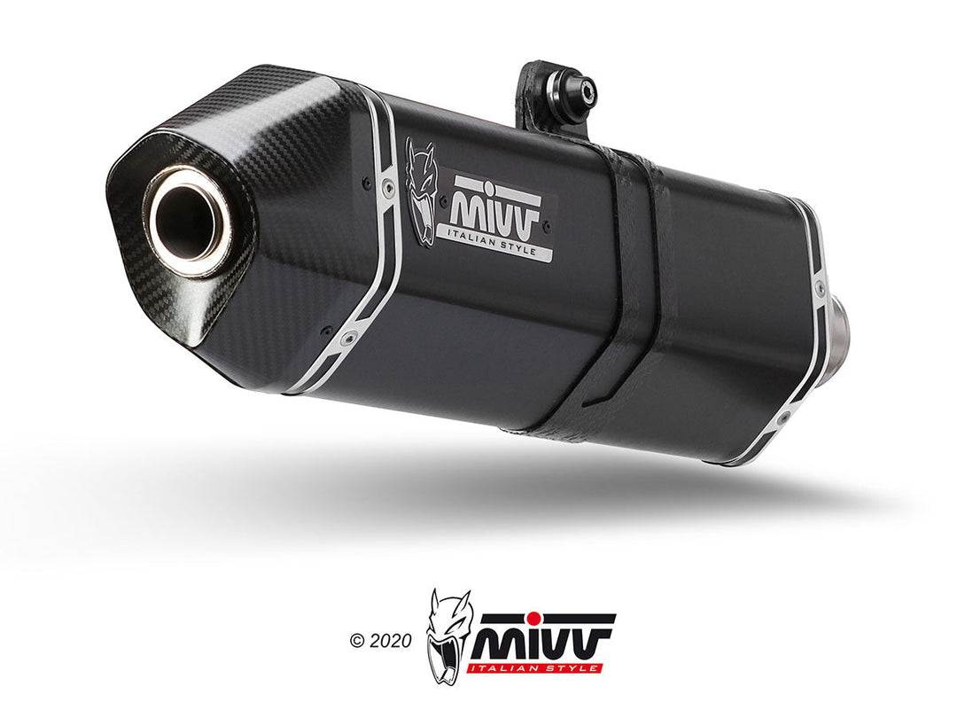 MIVV Speed Edge Black Slip-On Exhaust (Y.034.LRB) for 2010-2020 Yamaha Super Tenere