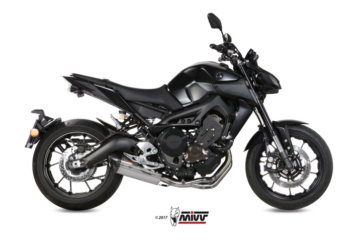 MIVV Suono Stainless Full System Exhaust with Carbon Caps (Y.042.L7) for 2013-2020 Yamaha MT-09