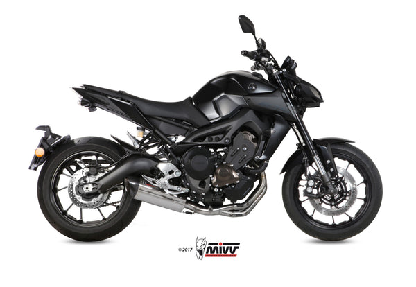 MIVV Suono Stainless Full System Exhaust with Carbon Caps (Y.042.L7) for 2013-2020 Yamaha MT-09