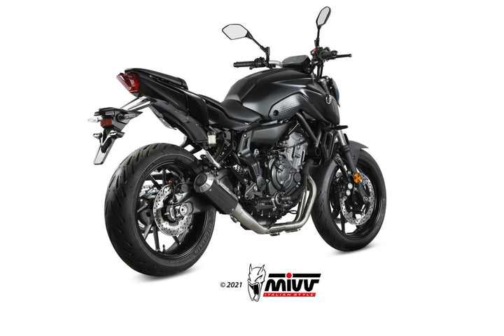 MIVV MK3 Carbon Full System Exhaust, High Position (Y.045.SM3C) for 2014-2022 Yamaha MT-07