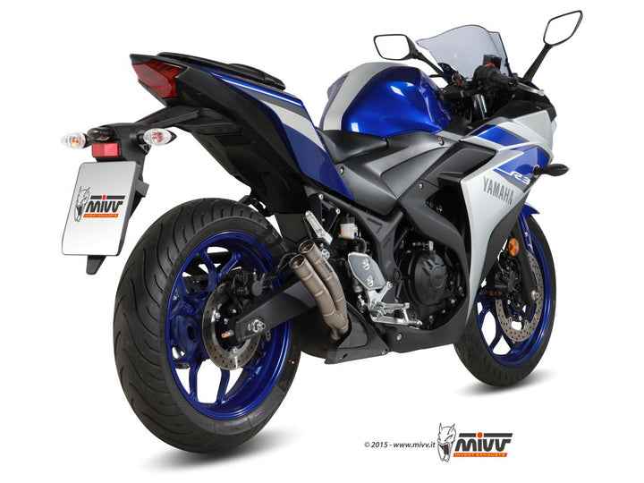 MIVV Double Gun Titanium Slip-On Exhaust (Y.048.LDG) for 2015-2022 Yamaha YZF-R3
