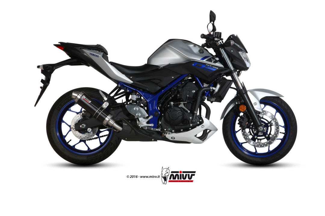 MIVV GP Black Slip-On Exhaust (Y.055.LXB) for 2016-2022 Yamaha MT-03