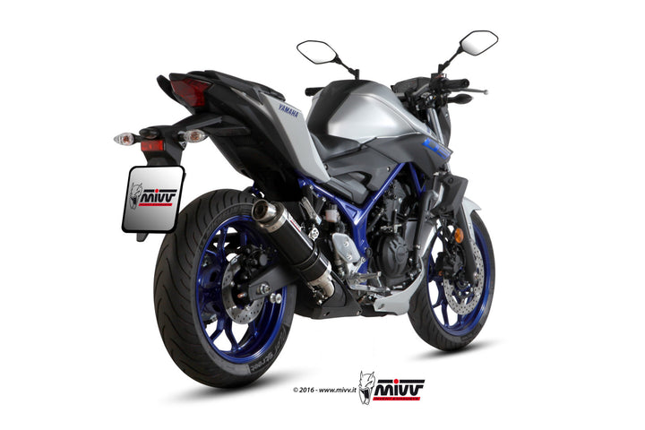 MIVV GP Black Slip-On Exhaust (Y.055.LXB) for 2016-2022 Yamaha MT-03
