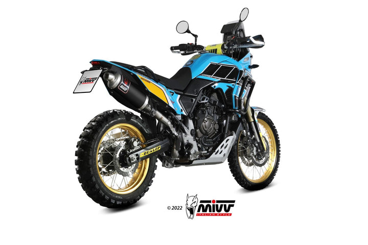 MIVV Dakar Black Slip-On Exhaust (Y.064.LDKB) for 2019- Yamaha Tenere 700