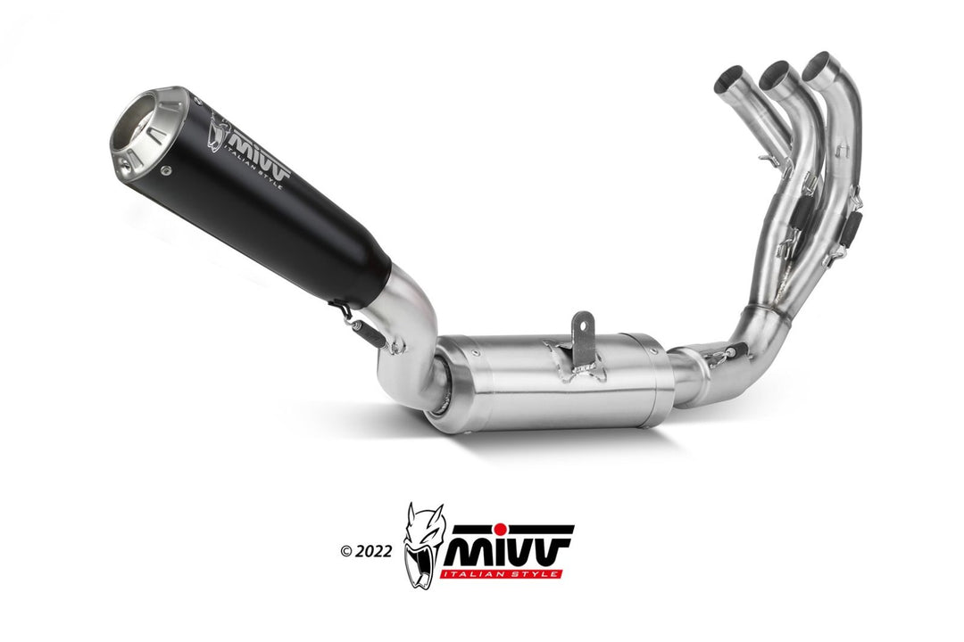 MIVV X-M1 Black Full System Exhaust (Y.066.LC4B) for 2021-2022 Yamaha MT-09/FZ-09