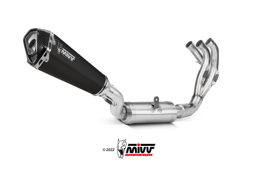 MIVV Delta Race Black Full System Exhaust (Y.069.LDRB) for 2021-2022 Yamaha Tracer 9