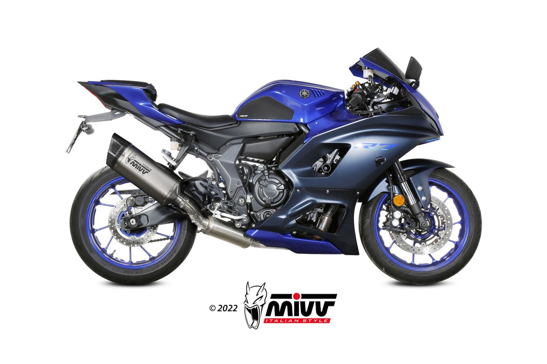 MIVV SR1 Titanium Full System Exhaust (Y.071.LR1T) for 2022 Yamaha YZF R7