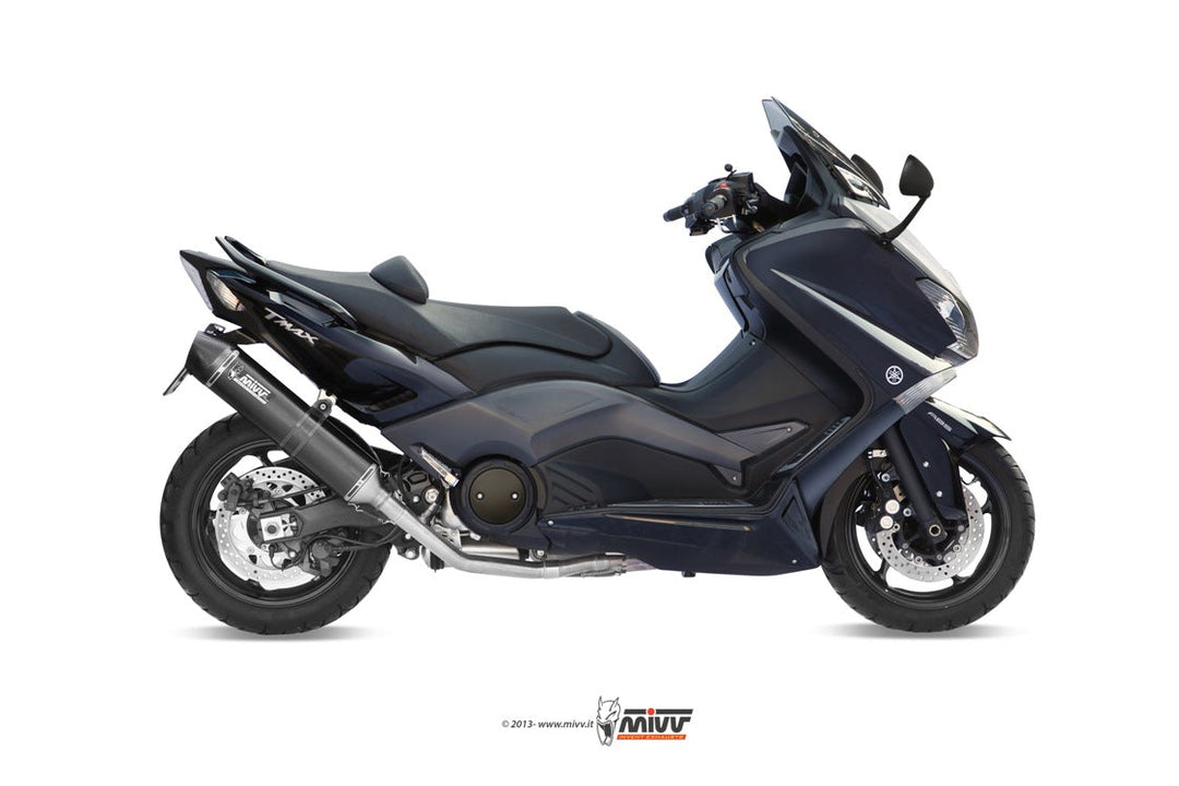 MIVV Stronger Black Full System Exhaust (Y.037.LBSC) for 2012-2016 Yamaha T-Max 530
