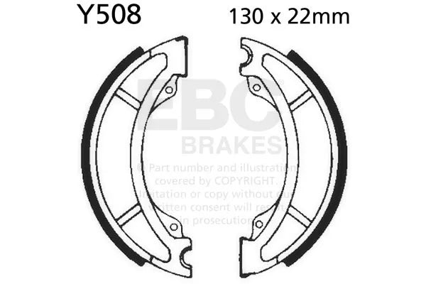 EBC 508 brake shoes — mfr catalog image