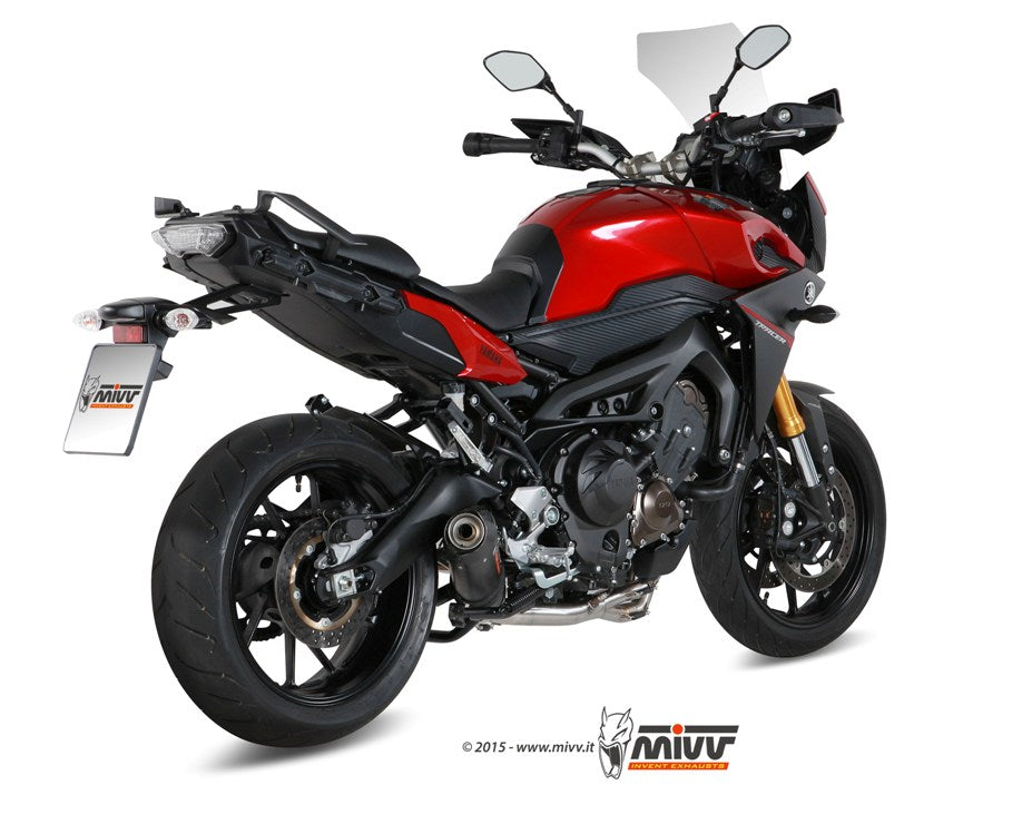 MIVV Oval Carbon Full System Exhaust with Carbon Cap (Y.049.L3C) for 2013-2020 Yamaha Tracer 900