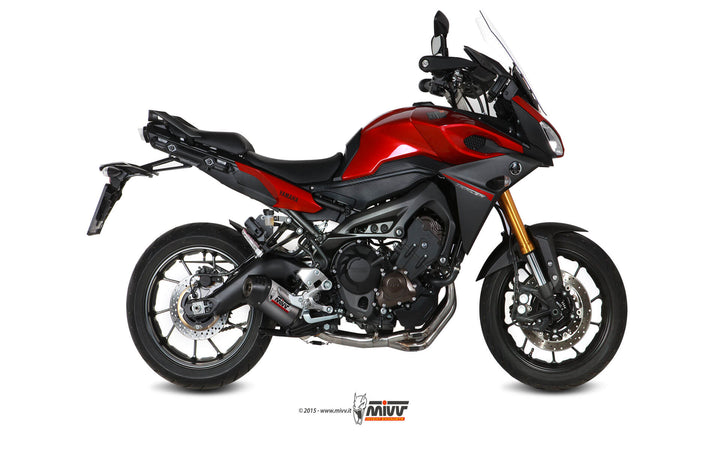 MIVV Oval Titanium Full System Exhaust with Carbon Cap (Y.049.L4C) for 2013-2020 Yamaha Tracer 900