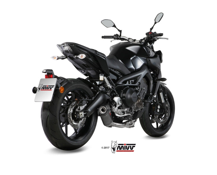MIVV Oval Carbon Full System Exhaust with Carbon Cap (Y.042.L3C) for 2013-2020 Yamaha MT-09