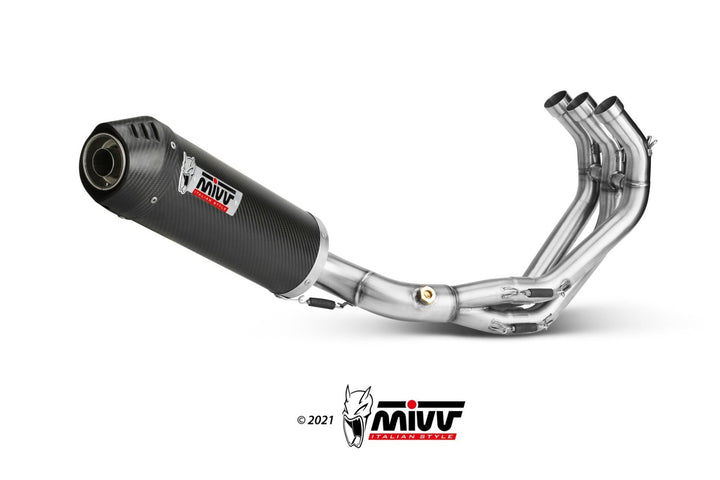 MIVV Oval Carbon Full System Exhaust with Carbon Cap (Y.042.L3C) for 2013-2020 Yamaha MT-09