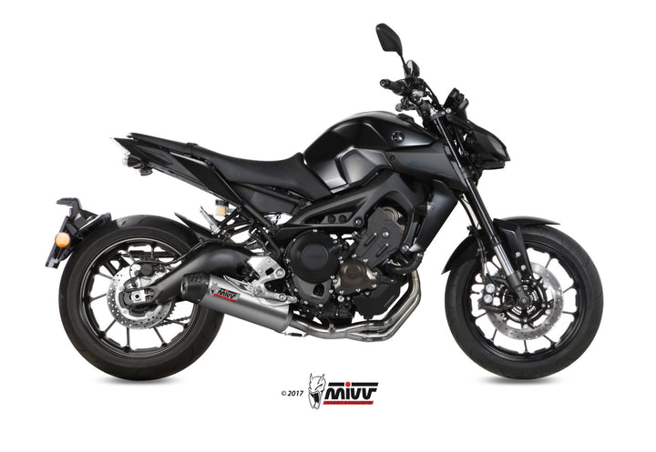 MIVV Oval Titanium Full System Exhaust with Carbon Cap (Y.042.L4C) for 2013-2020 Yamaha MT-09