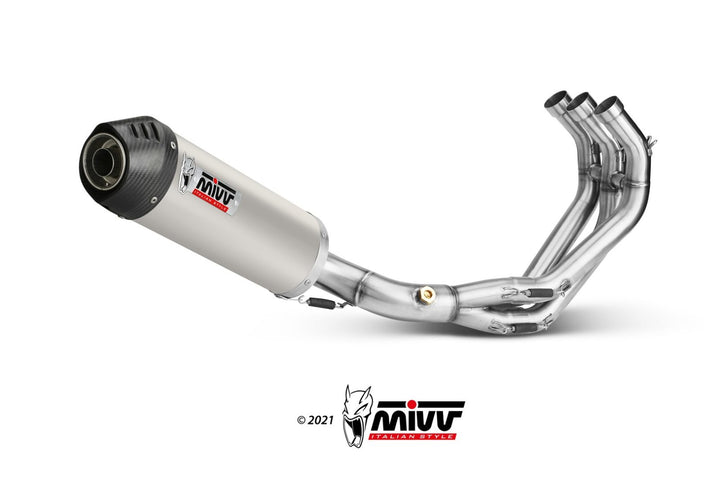 MIVV Oval Titanium Full System Exhaust with Carbon Cap (Y.042.L4C) for 2013-2020 Yamaha MT-09