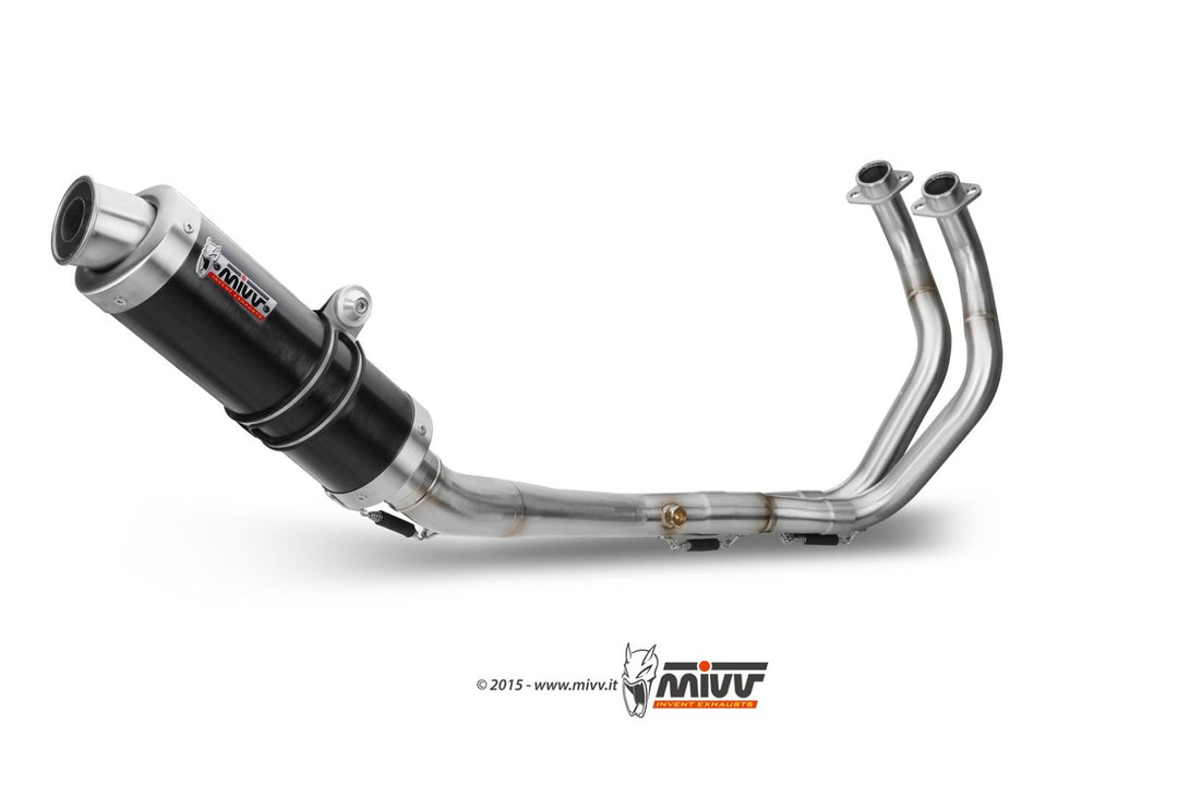 MIVV GP Black Full System Exhaust, High Position (Y.045.LXB) for 2014-2022 Yamaha MT-07