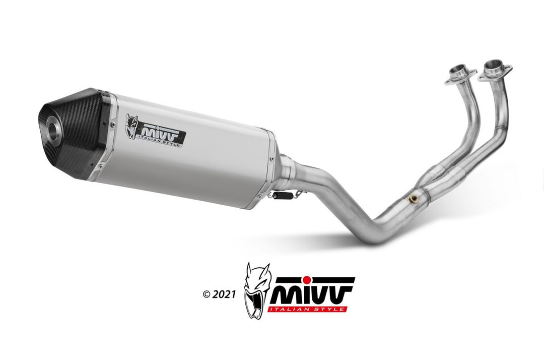 MIVV Speed Edge Stainless Steel Full System Exhaust (Y.061.LRX) for 2017-2019 Yamaha T-MAX 530