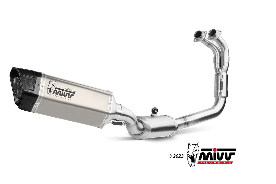 MIVV SR1 Titanium Full System Exhaust (Y.071.LR1T) for 2022 Yamaha YZF R7