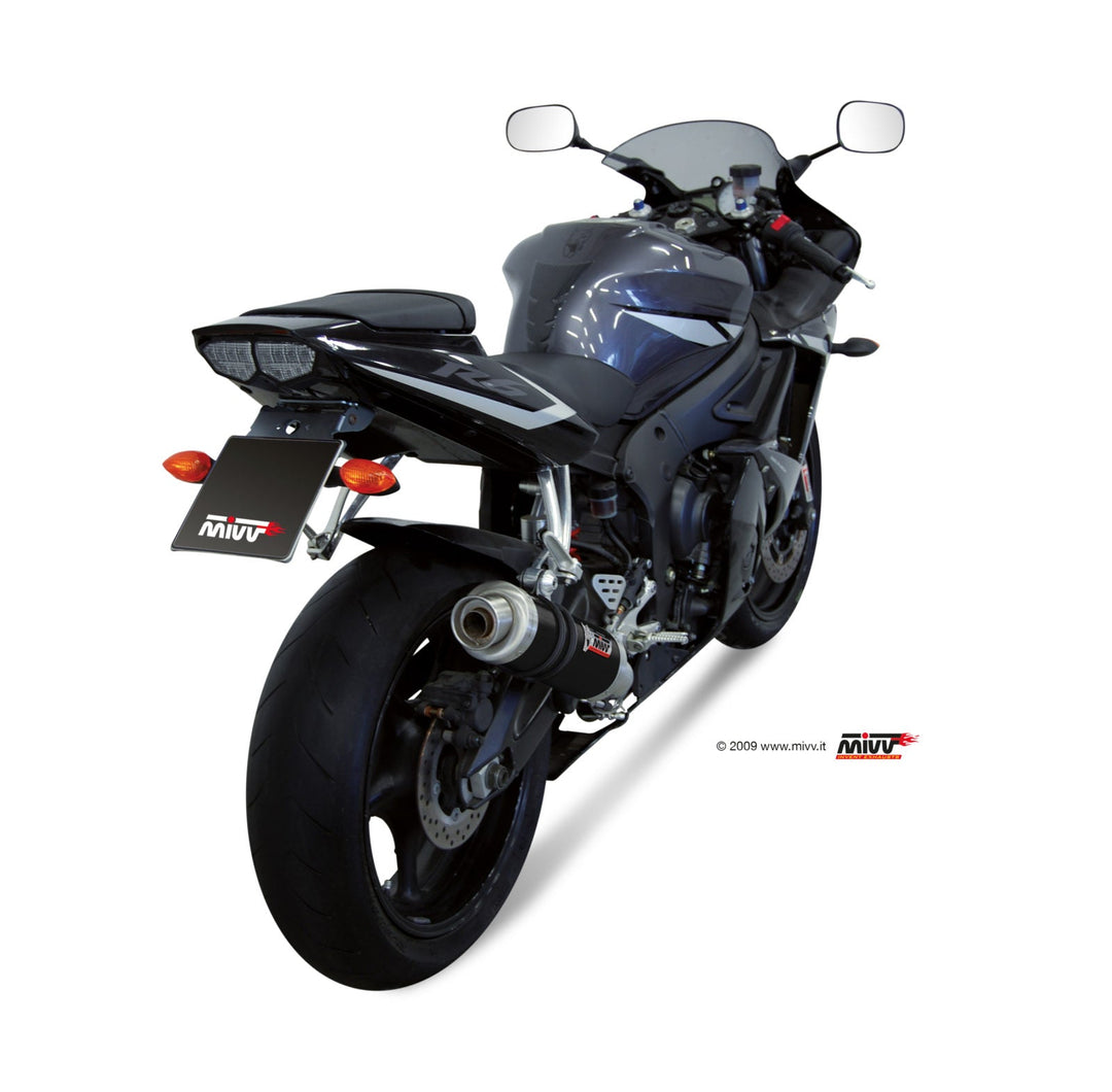 MIVV GP Black Slip-On Exhaust (Y.013.LXB) for 2003-2005 Yamaha YZF-R6