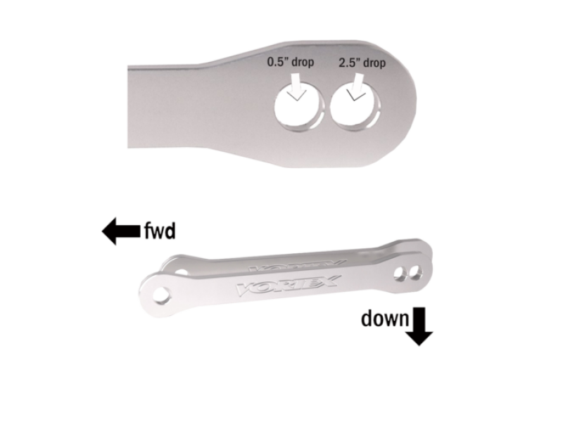 Vortex 07-12 Kawasaki ZX600 Ninja ZX-6R,13-24 ZX636 ZX-6R Lowering Link Kit — Silver (LL479)