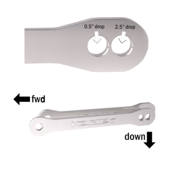 Vortex 07-12 Kawasaki ZX600 Ninja ZX-6R,13-24 ZX636 ZX-6R Lowering Link Kit — Silver (LL479)