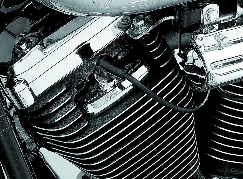 Kuryakyn Spark Plug &amp; Head Bolt Covers Evolution Motors &amp; 86-03 XL Models