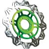 EBC 96-97 Kawasaki GPZ 1100 F1 ABS Model Front Green Vee Rotor — VR4132GRN