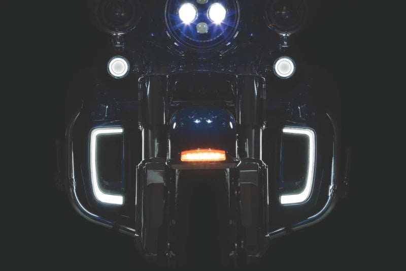 Kuryakyn Tracer LED Front Turn Signal Inserts, White/Amber Light