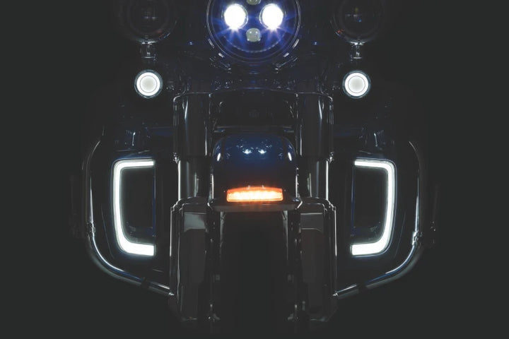 Kuryakyn Tracer LED Front Turn Signal Inserts, White/Amber Light