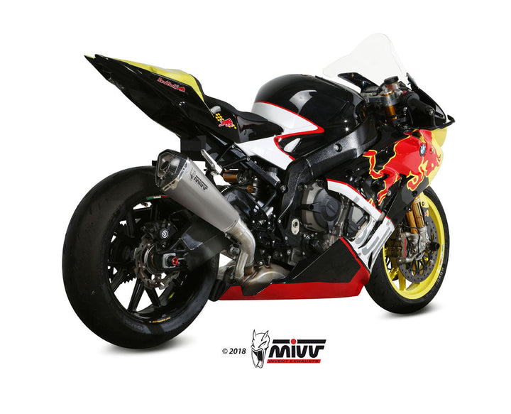 MIVV Delta Race Stainless Slip-On Exhaust (B.031.LDRX) for 2017-2018 BMW S 1000 RR