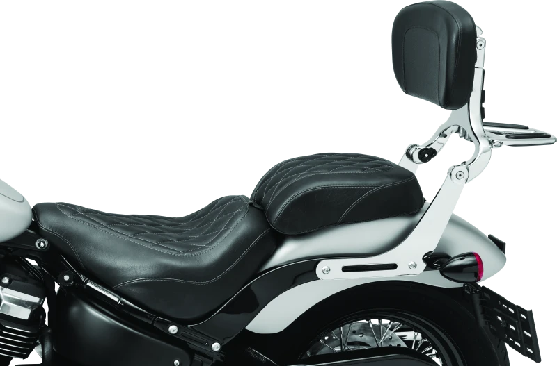 Kuryakyn Fixed Mounts Multi-Purpose Driver &amp; Passenger Backrest 18-Up Softail Chrome